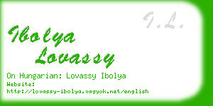 ibolya lovassy business card